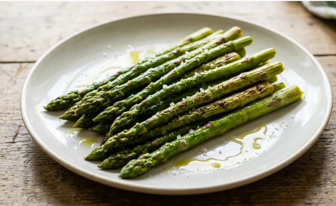 Espárragos verdes a la plancha con aceite de oliva y sal gorda, la receta de primavera más sencilla y económica de marzo 2026