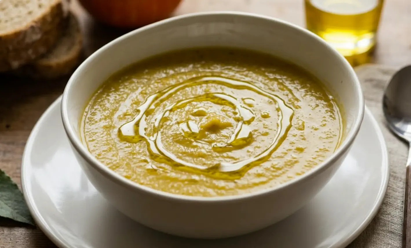 Crema de verduras de invierno con aceite de oliva, receta económica de temporada para enero 2026