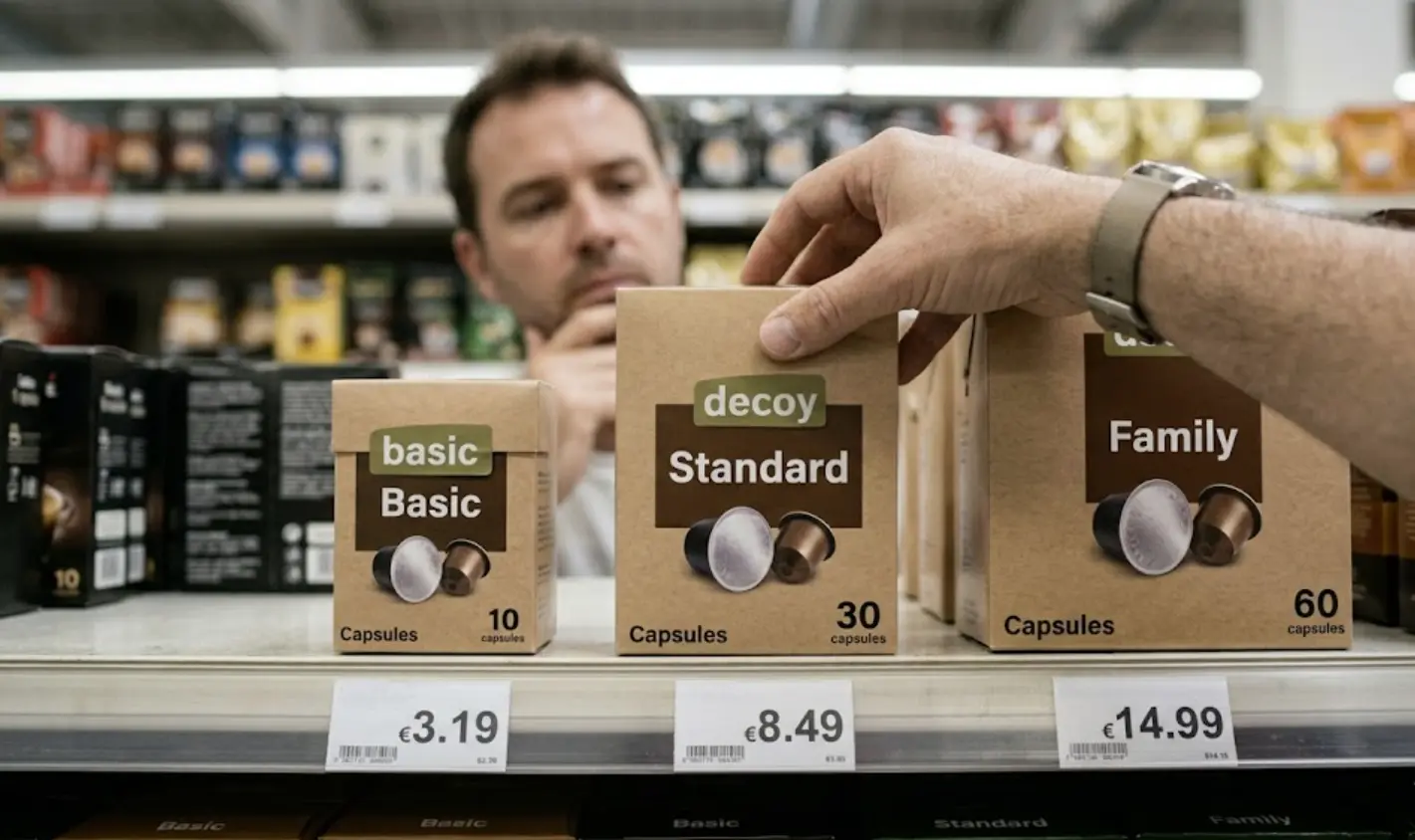 El efecto señuelo: la trampa de tres precios que usa el supermercado para que elijas el más caro